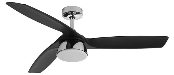 Stropný ventilátor Bronx LED DC, tichý, 132 cm, CCT – Beacon Beacon Lighting, Bronx, stmievateľné, Čierna, Obývacia izba, Plast, Moderný