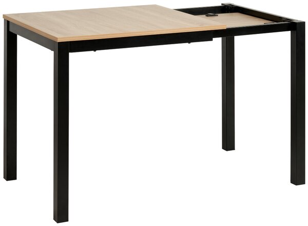 JEDÁLENSKÝ STÔL, čierna, dub sonoma, 80-120/70/76 cm Carryhome - Stoly