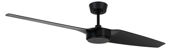 Stropný ventilátor Condor, čierny, DC, tichý, Ø 137 cm – Beacon Beacon Lighting, Condor, Čierna, Obývacia izba, Plast, Moderný
