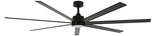 Stropný ventilátor Atlanta s osvetlením, čierny, DC, tichý – Beacon Beacon Lighting, Atlanta, stmievateľné, Čierna, Obývacia izba, Hliník, Moderný