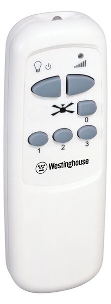 Stropný ventilátor Barnett so svetlom, biely – Westinghouse Westinghouse, Barnett, Biela, Obývacia izba, Drevo, Rustikálny