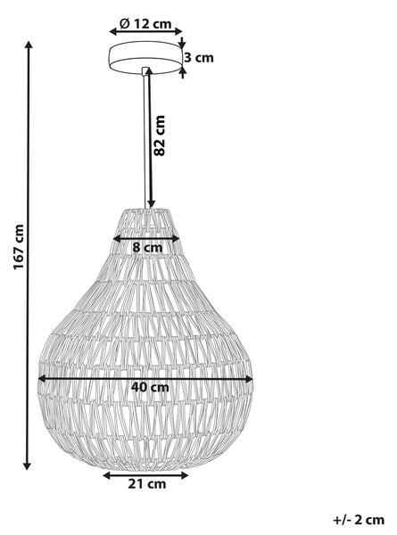 Závesná lampa béžová papierový výplet pletené tienidlo okrúhly tvar boho štýl obývacia izba spálňa