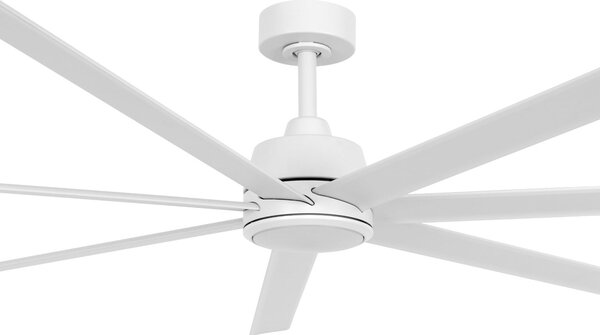 Stropný ventilátor Atlanta s osvetlením, biely, DC, tichý – Beacon Beacon Lighting, Atlanta, stmievateľné, Biela, Obývacia izba, Hliník, Moderný