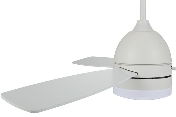 Vector LED stropný ventilátor DC, tichý, 122 cm, CCT – Beacon Beacon Lighting, Vector, Biela, Obývacia izba, Drevo, Moderný