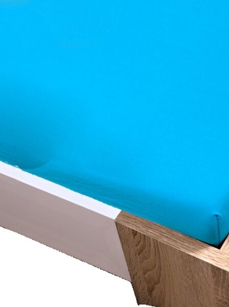 Posteľná plachta jersey tyrkysová TiaHome - 160x200cm