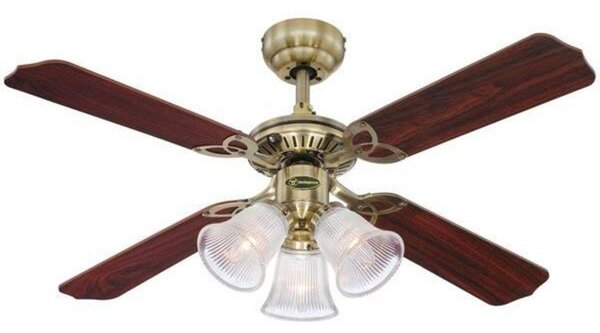 Ventilátor Princess Trio so svetlom, drevený, tichý – Westinghouse Westinghouse, PRINCESS, Drevo, Obývacia izba, Plast, Moderný