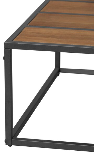 KONFERENČNÝ STOLÍK, prírodná farba, čierna, drevo, kov, 115/27/60 cm Livetastic - Stolíky do obývačky, Online Only
