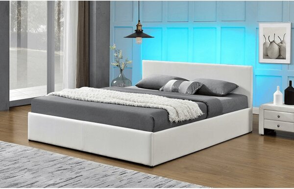 NovýNábytok.sk Manželská posteľ 160 cm Jora (s roštom, úl. priestorom a LED). Vlastná spoľahlivá doprava až k Vám domov. 808744
