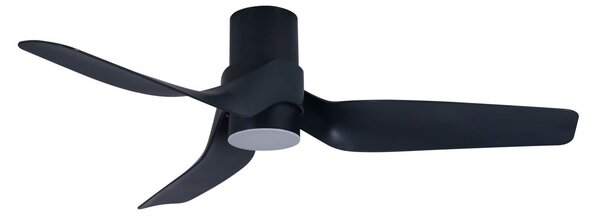 Stropný ventilátor Nautica so svetlom, čierny, tichý – Beacon Beacon Lighting, Nautica, stmievateľné, Čierna, Obývacia izba, Plast, Moderný