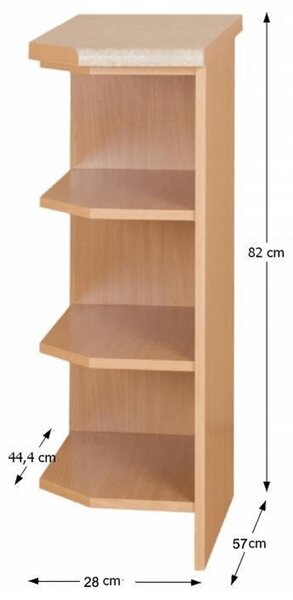 NovýNábytok.sk Dolný kuchynský regál Leite MDF klasik S30N/L. Vlastná spoľahlivá doprava až k Vám domov. 788703