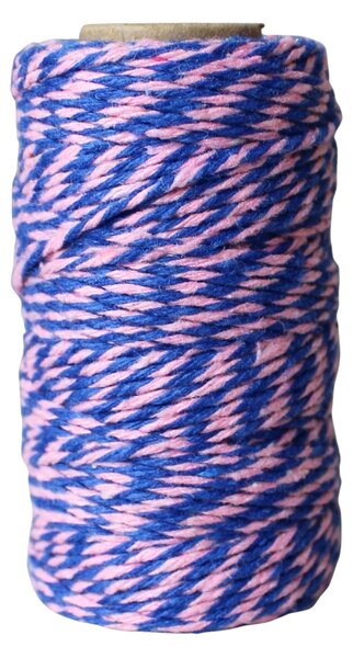 Bavlnený špagátik 50 m – Blue / Pink