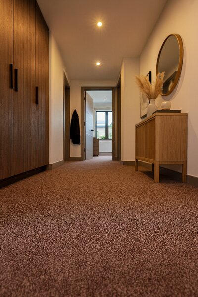 Condor Carpets , Metrážny koberec Classica 392, záťažový, na mieru, šíře 4m, hnedá, ab (mriežka), chodba / predsieň