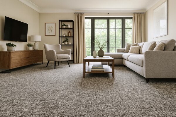 Spoltex , Koberec metráž Optik 16 šedobéžová, na mieru, šíře 3m,4m,5m, šedá, filc, chodba / predsieň