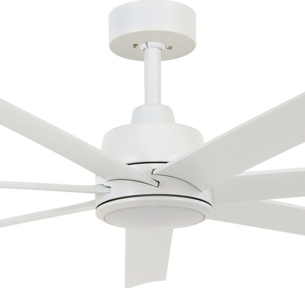 Stropný ventilátor Atlanta s osvetlením, biely, 142 cm, tichý – Beacon Beacon Lighting, Atlanta, stmievateľné, Biela, Obývacia izba, Plast, Moderný
