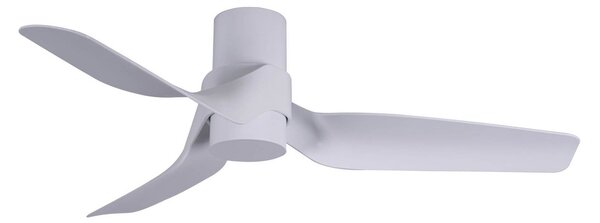 Stropný ventilátor Nautica so svetlom, biely, tichý – Beacon Beacon Lighting, Nautica, stmievateľné, Biela, Obývacia izba, Plast, Moderný