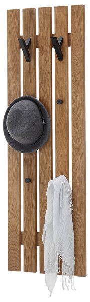 VEŠIAKOVÝ PANEL, prírodná farba, čierna, dub, 38/120/14 cm - Vešiakové steny, Online Only