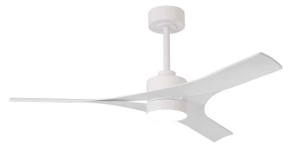 Thajský stropný ventilátor s LED osvetlením, biely, s tichým jednosmerným Mantra Iluminación, Thai, stmievateľné, Biela, Obývacia izba, Plast, Moderný