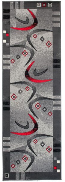 Kusový koberec PP Bumerang šedý atyp 70x250cm