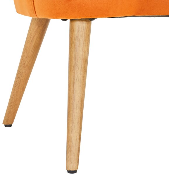 KRESLO, drevo, textil, oranžová, écru MID.YOU - Kreslá, Online Only