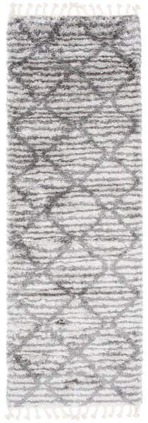 Kusový koberec shaggy Atika sivý atyp 60x200cm