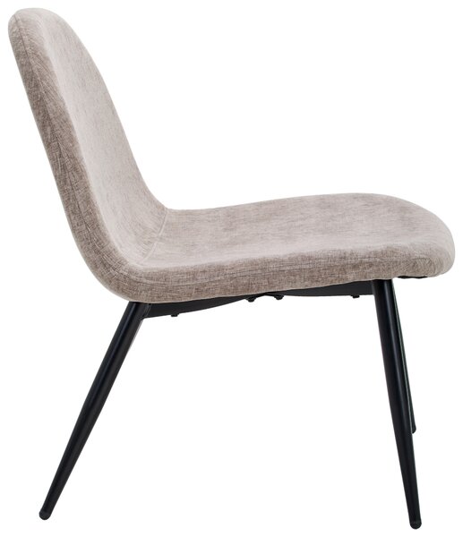 KRESLO, drevo, kov, textil, čierna, taupe Livetastic - Kreslá, Online Only