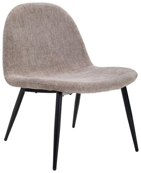 KRESLO, drevo, kov, textil, čierna, taupe Livetastic - Kreslá, Online Only