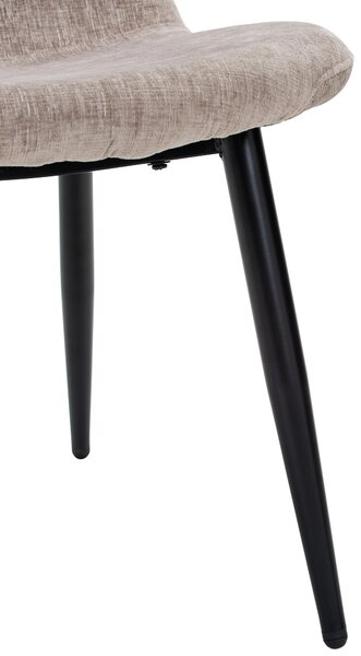 KRESLO, drevo, kov, textil, čierna, taupe Livetastic - Kreslá, Online Only