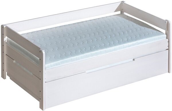 Biela posteľ z masivu BOBÍK, 200x90