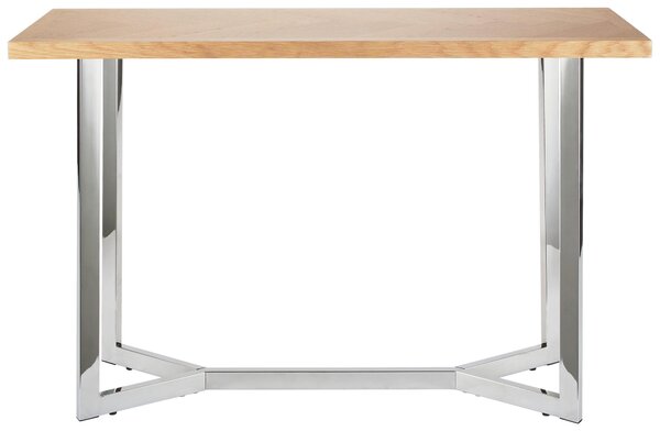 KONZOLOVÝ STOLÍK, farba duba, farba ušľachtilej ocele, drevo, kov, kompozitné drevo, 120/78/40 cm Livetastic - Online Only obývacie izby, Online Only
