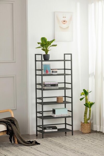 REGÁL NA TOPÁNKY, sivá, 59/144/30 cm PBJ - Online Only drobný nábytok, Online Only