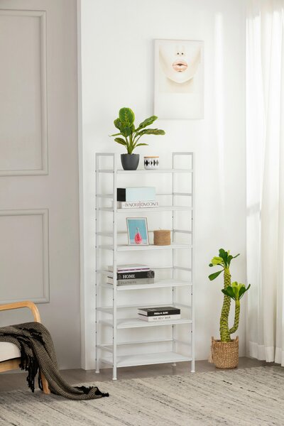 REGÁL NA TOPÁNKY, biela, 59/144/30 cm PBJ - Online Only drobný nábytok, Online Only