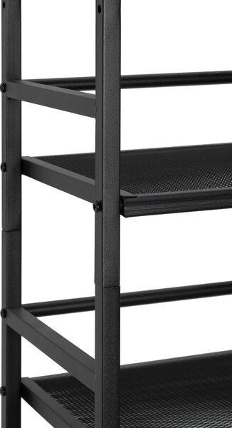 REGÁL NA TOPÁNKY, čierna, 59/196/30 cm PBJ - Online Only drobný nábytok, Online Only