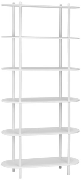 REGÁL, biela, železo, 90/160/30 cm PBJ - Online Only drobný nábytok, Online Only