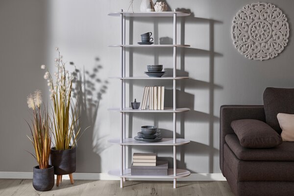 REGÁL, biela, železo, 90/160/30 cm PBJ - Online Only drobný nábytok, Online Only