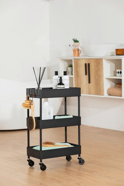 SERVÍROVACÍ VOZÍK, čierna, 40/64/22 cm PBJ - Barový nábytok, Online Only