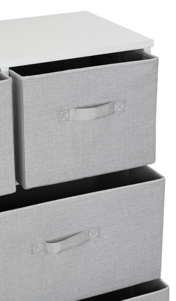 KOMODA, sivá, biela, 96/104/30 cm PBJ - Komody, Online Only