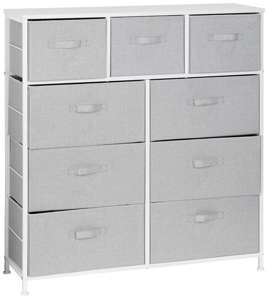 KOMODA, sivá, biela, 96/104/30 cm PBJ - Komody, Online Only