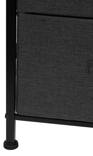 KOMODA, čierna, tmavosivá, 45/71.5/30 cm PBJ - Komody, Online Only