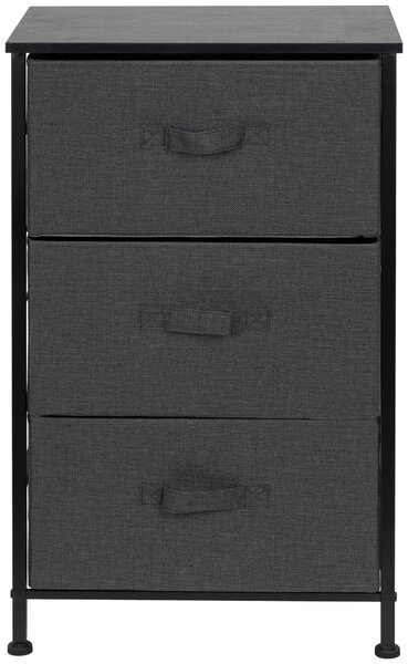KOMODA, čierna, tmavosivá, 45/71.5/30 cm PBJ - Komody, Online Only