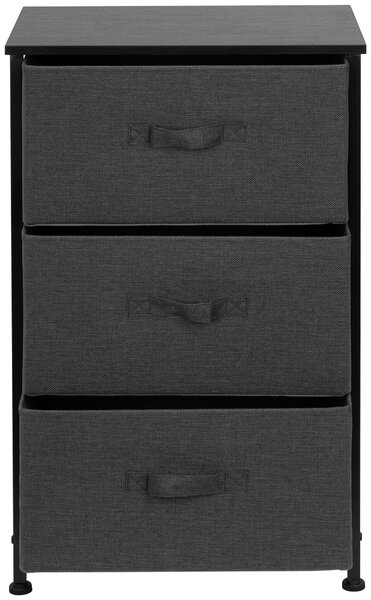 KOMODA, čierna, tmavosivá, 45/71.5/30 cm PBJ - Komody, Online Only