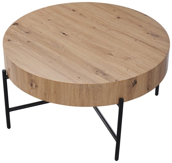 KONFERENČNÝ STOLÍK, čierna, dub artisan, kov, kompozitné drevo, 80/80/42 cm Boxxx - Stolíky do obývačky, Online Only