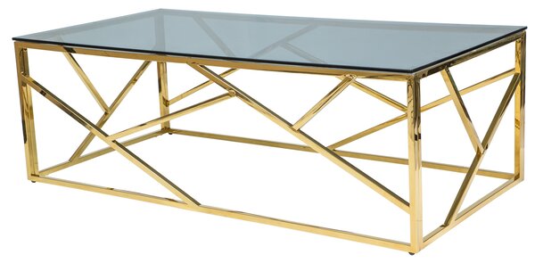 Konferenčný stolík Escada A | dymové sklo/zlatý