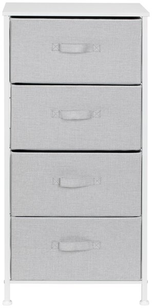 KOMODA, sivá, biela, 45/92.5/30 cm PBJ - Komody, Online Only