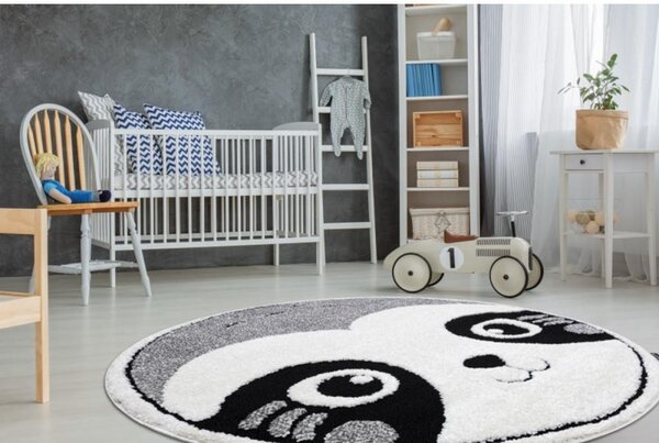 Kusový koberec Panda krémový kruh 120cm