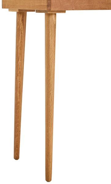 KONZOLOVÝ STOLÍK, dub, prírodná farba, čierna, 100/80/35 cm MID.YOU - Stolíky do obývačky, Online Only