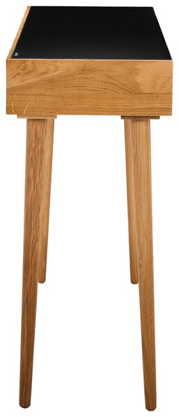 KONZOLOVÝ STOLÍK, dub, prírodná farba, čierna, 100/80/35 cm MID.YOU - Stolíky do obývačky, Online Only