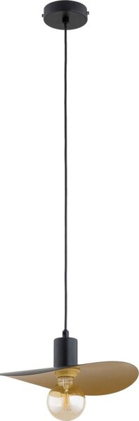 Závesný luster na lanku SAVANA 1xE27/15W/230V priemer 39 cm čierna/zlatá