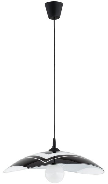 Závesný luster na lanku CZANI 1xE27/15W/230V čierny