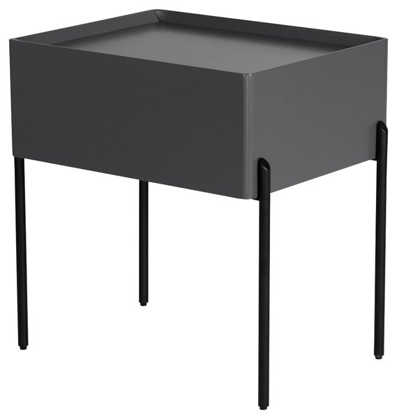 NOČNÝ STOLÍK, sivá, 50/55/40 cm Livetastic - Online Only spálne, Online Only