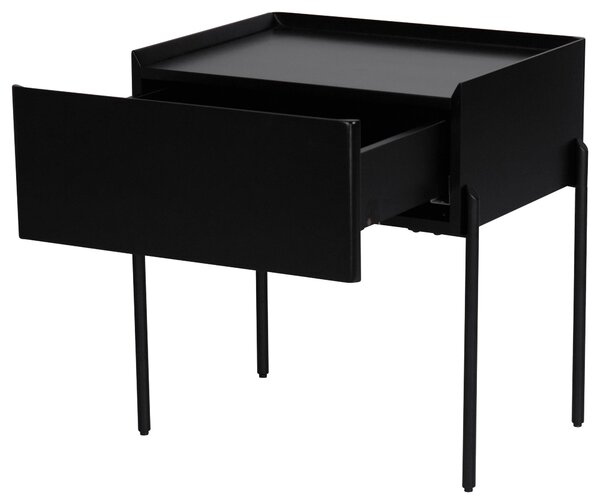 NOČNÝ STOLÍK, čierna, 50/55/40 cm Livetastic - Online Only spálne, Online Only